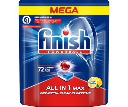 Akcesoria do zmywarek FINISH Tabletki All-in-1 Max 72 cytrynowe